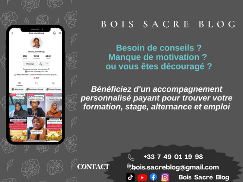 Tickets Bois Sacre Blog R Ussir Ses Tudes En France Billetweb