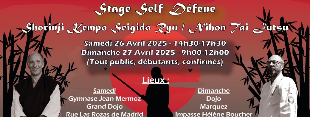 2025-04-26 & 27 - Stage Self Défense - Sorinji Kempo Seigido Ryu / Nihon Tai Jutsu