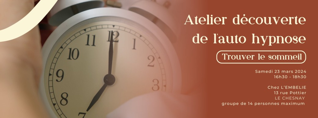 Tickets Atelier auto Hypnose Sommeil Billetweb