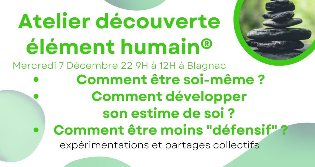 Atelier Découverte élément humain - 3 heures 