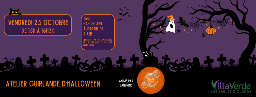 Atelier guirlande d'Halloween