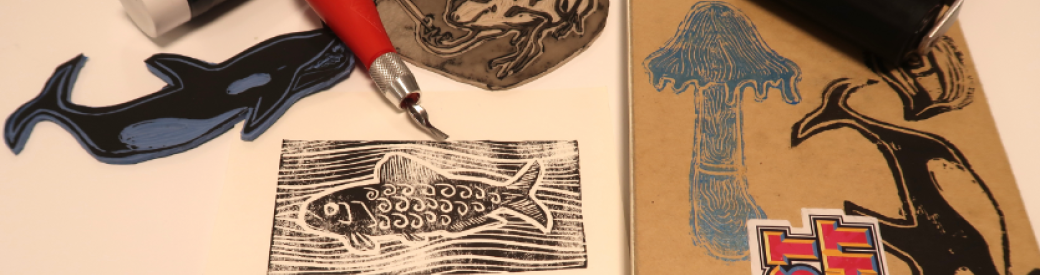 Atelier linogravure des fonds marins