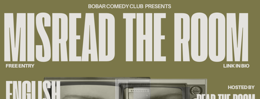 BOBAR COMEDY CLUB x READ THE ROOM BOOKSTORE: English Stand Up Comedy