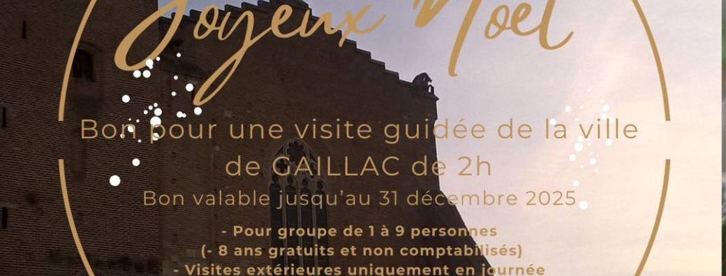 BON CADEAU NOEL - VISITE GAILLAC 2H