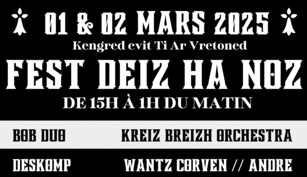 Fest-noz ha deiz de soutien 1-2 mars