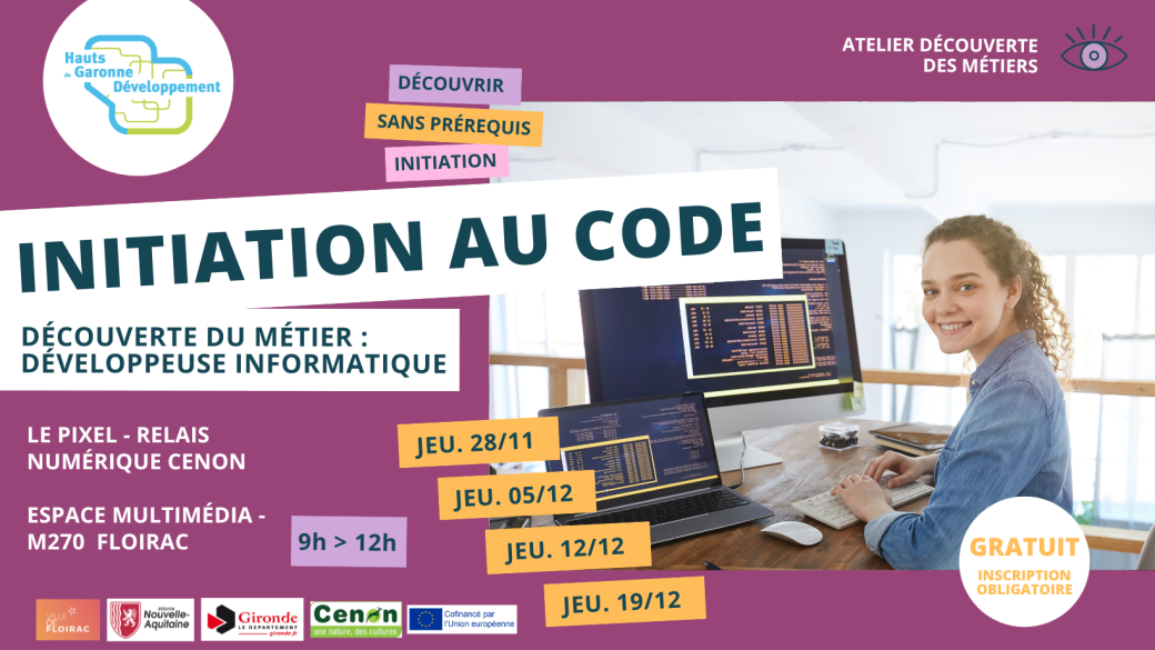 Initiation au code / Administratrice système & réseaux