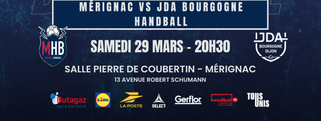 J15 LBE Mérignac Handball vs JDA DIJON HANDBALL