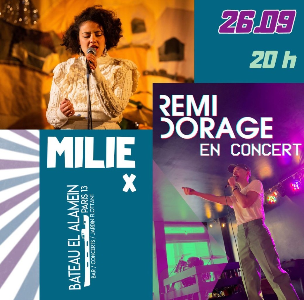 Jeu. 26/09 MILIE X RÉMI DORAGE