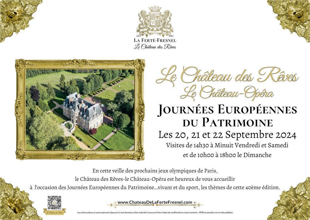 JOURNÉES EUROPÉENNES DU PATRIMOINE : Au Château des Rêves 