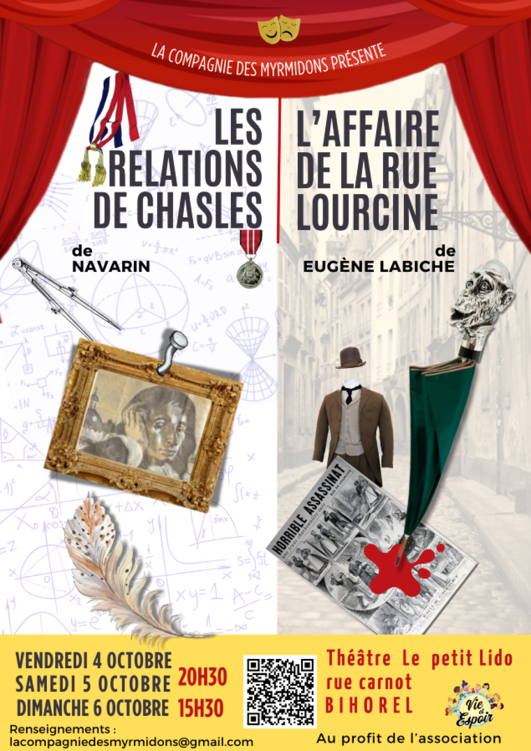 2 pièces de théâtre: Les Relations de Chasles (Navarin)  / L'affaire de la rue Lourcine (E. Labiche)