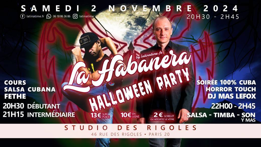 La Habanera - Halloween Party - Fethe - DJ Mas - 2 novembre 2024