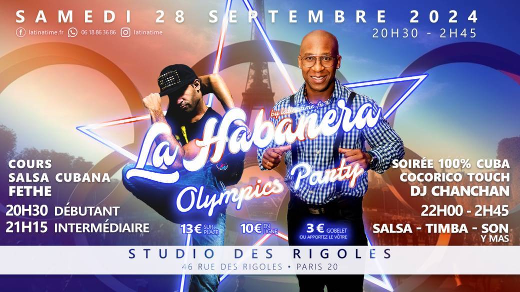 La Habanera - Olympics Party - Fethe - DJ Chanchan - 28 septembre 2024