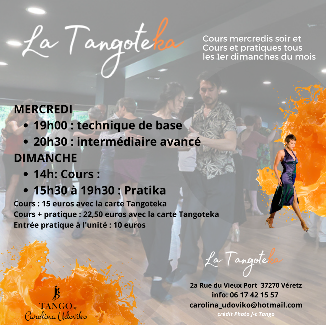 La Tangoteka - Véretz - Tango Argentin - cours hebdomadaires et pratiques mensuelles