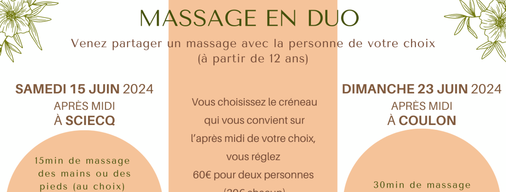 Massage en duo - offre éphémère