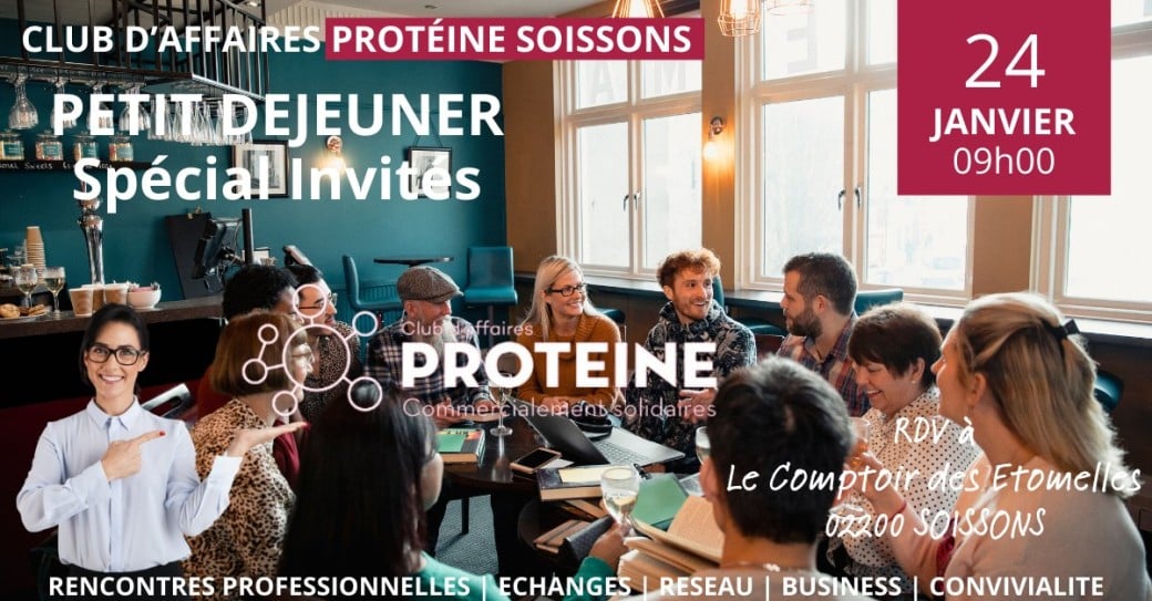 Petit déjeuner spécial invités Club d'affaires protéine