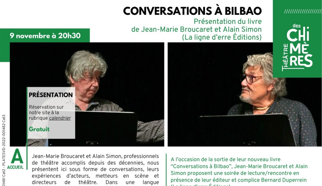 Présentation du livre "Conversations à Bilbao"