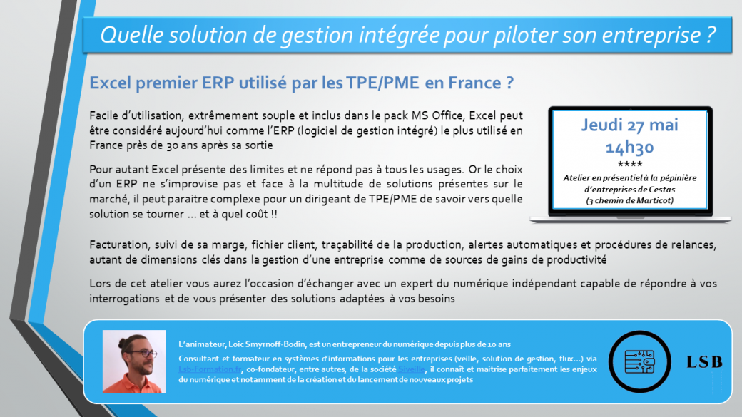 Quelle solution de gestion intégrée pour piloter son activité ?