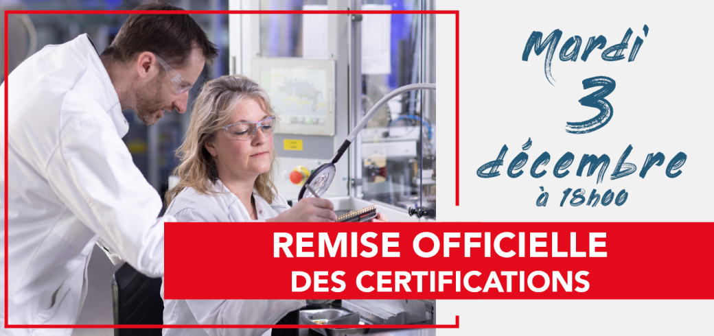 Remise Officielle des Certifications de Branche