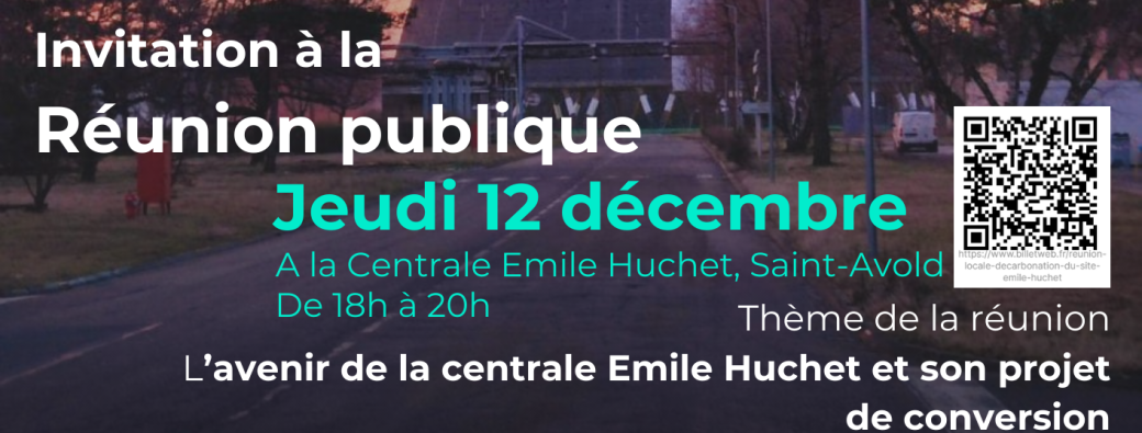 Réunion publique : l’avenir de la centrale  Emile Huchet 