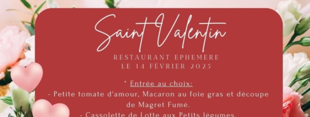 Saint Valentin restaurant éphémère Salon du Philanthrope 