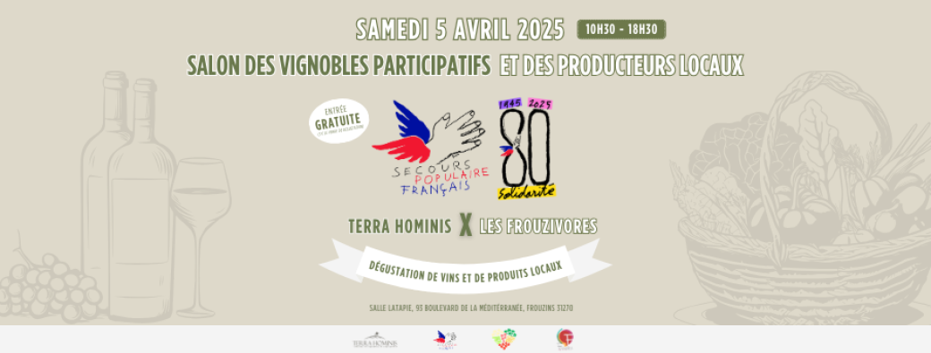 Salon des vignobles participatifs et des producteurs locaux (80 ans du Secours Populaire)