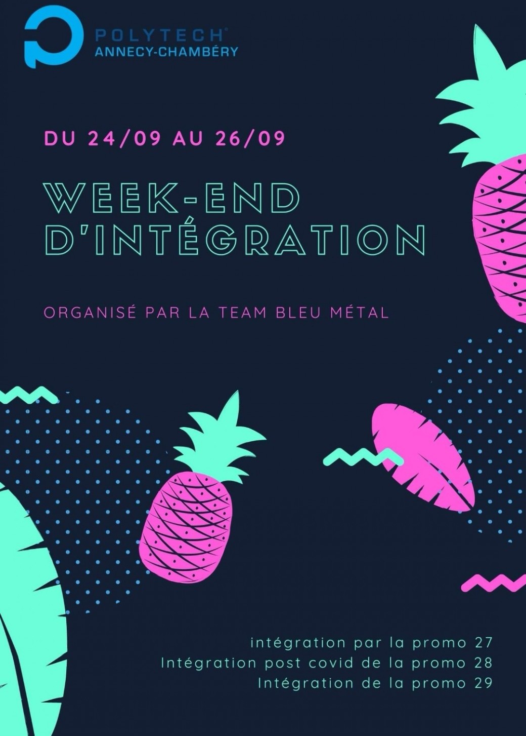 Week-end d'intégration ( vendredi et samedi) 