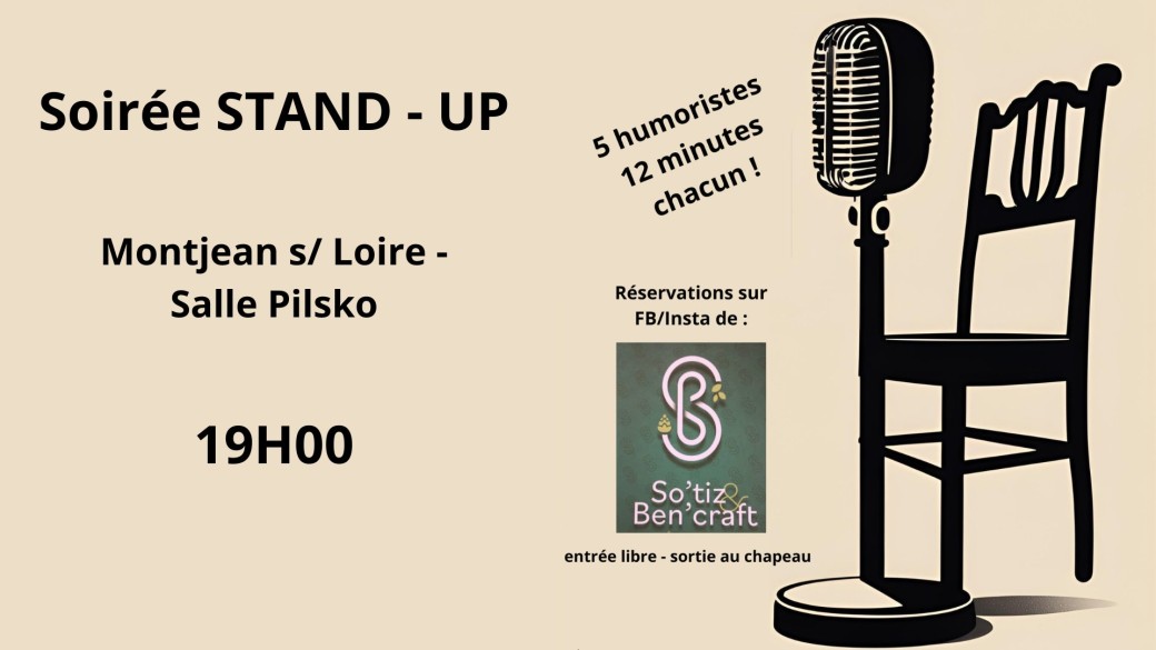 Soirée Stand-Up Montjean sur Loire