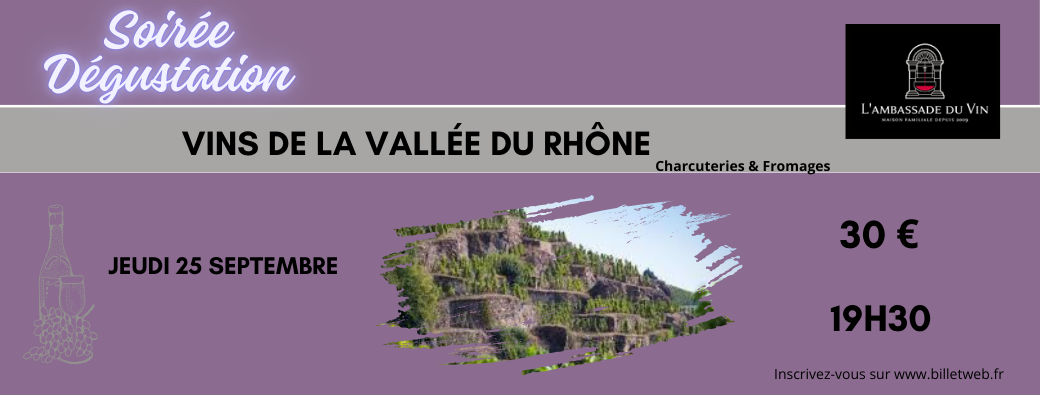 Soirée Vins de la vallée du Rhône