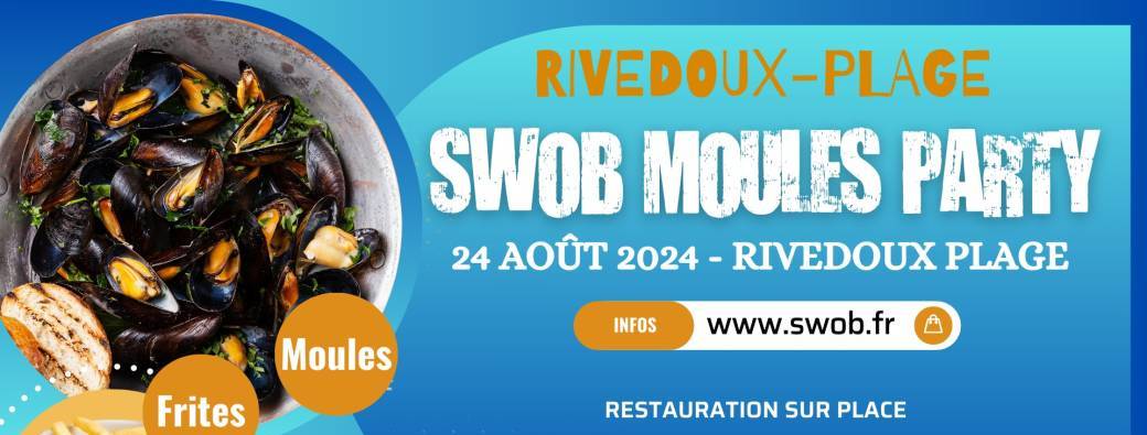Swob Moules Party à Rivedoux Plage - île de Ré - Charentes Maritime avec concert de salsa cubaine
