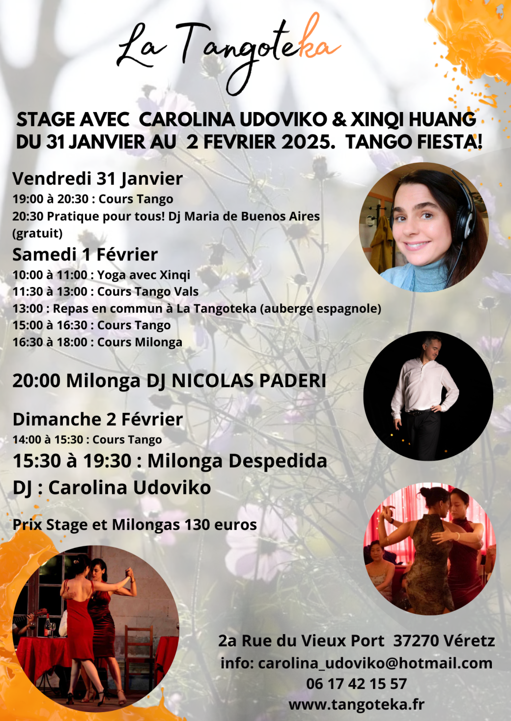 Weekend Tango Argentin | La Tangoteka | Avec Carolina Udoviko, et Xinqi Huang | 31/01 - 02/02  2025