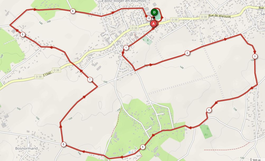 Parcours foulées du Roumois